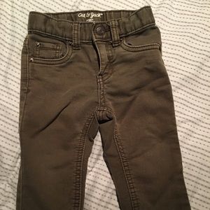Olive skinny jeans